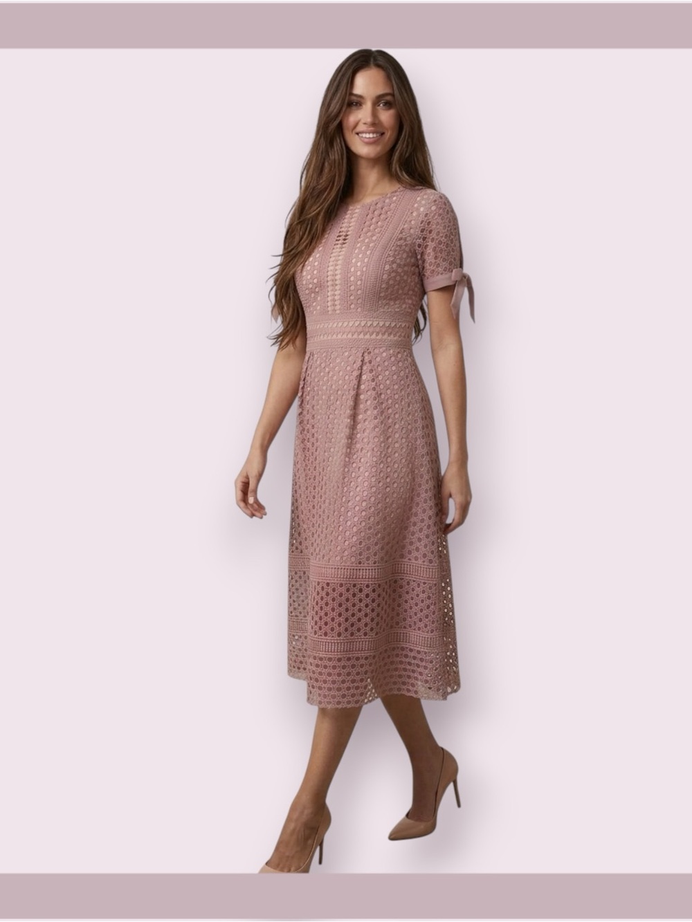 Ivy City Co. Mauve Lovely Day Midi Dress